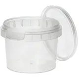 Papstar Starpak Feinkostbecher, PP rund 120 ml Ø 6,9 cm 5,1 cm transparent mit Originalitätsverschluss