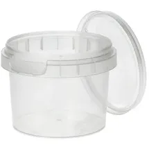 Papstar Starpak Feinkostbecher, PP rund 120 ml Ø 6,9 cm 5,1 cm transparent mit Originalitätsverschluss
