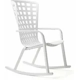 Schaukelsessel aus Fiberglas ' Nardi Folio' für Garten und Veranda -Folio Rocking Sessel / Weiss