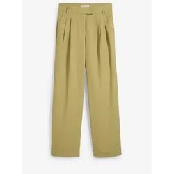 bonprix Weite Bundfaltenhose, grün, 42