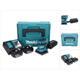 Makita DBO 480 RGJ Akku Schwingschleifer 18 V 112 x 102 mm + 2x Akku 6,0 Ah + Ladegerät + Makpac