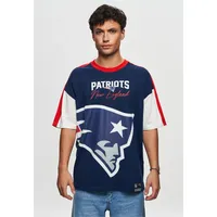 Recovered New England Cut and Sew Oversized NFL T-Shirt