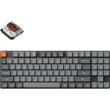 Keychron K13 Max Kabelloss Mechanische Tastatur QMK/VIA RGB LED, QWERTY US, Low Profile, Gateron Brown K13M-H3 - Schwarz