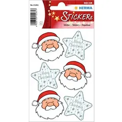 HERMA Aufkleber Nikolaus und Sterne, 18 Etiketten