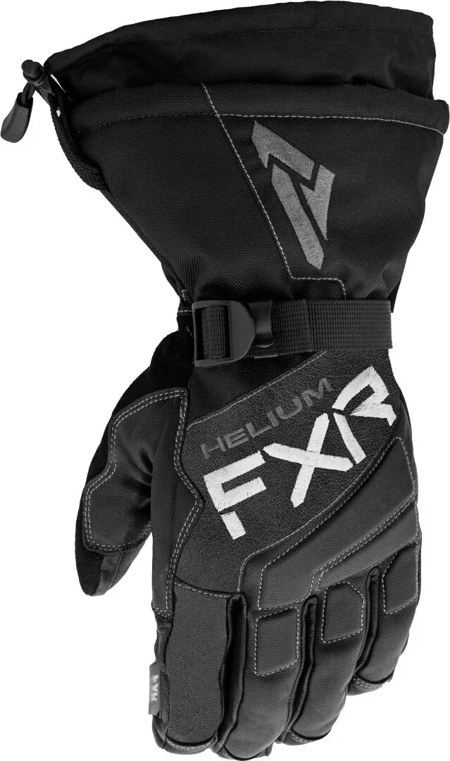 FXR Hybrid Helium Leather Gauntlet Snowmobil Handschuhe, schwarz, Größe 3XL für Männer