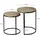FineBuy FineBuy, Couchtisch + Beistelltisch, Satztisch 2er Set Metall rund Beistelltisch Sofatisch Couchtisch Aluminium Alu (40 x 40 x 48 cm)