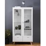Quartier Vitrine GÖTEBORG 100 x 186 x 40 cm Weiß
