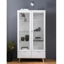 Quartier Vitrine GÖTEBORG 100 x 186 x 40 cm Weiß