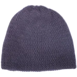 Tumelo Kaschmir Mütze, edle Cashmere Beanie Strickmütze Schwarz 