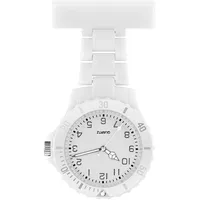 Taffstyle Damen-Uhr Analog Quarz Silikon Uhr Krankenschwesteruhr Kitteluhr mit Nadel Weiß