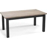 Moderner Rechteckiger Ausziehbarer Esstisch - Platzsparend - Schwarze Holzbeine - 160 bis 240 cm - Hergestellt in EU - 160 x 90 cm - Eiche Sonoma - Braun