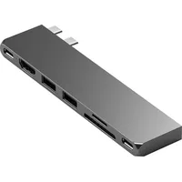 Satechi Pro Hub Slim Adapter, Space Gray, 2x USB4 [Stecker] (ST-HUCPHSM)
