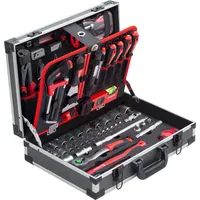 Meister Craft Meister Werkzeugkoffer 131-teilig - Stabiler Alu-Koffer -Set