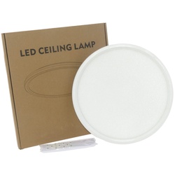 LED-Deckenleuchte weiß Wohnzimmer Schlafzimmer Deckenlampe Fernbedienung rund...