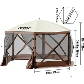Vevor Faltpavillon 3,05 x 3,05 m inkl. 6 Seitenteile