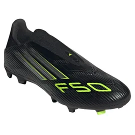 adidas F50 League Laceless FG/MG Core Black / Iron Metallic / Lucid Lemon 47 1/3