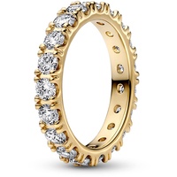 PANDORA Timeless Funkelnde Reihe Ewigkeits-Ring aus 14 Karat vergoldeter Metalllegierung mit klaren Cubic Zirkonia Steinchen in der Größe 52, 160050C01-52
