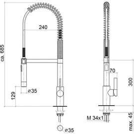 Dornbracht Tara Ultra Einhebelmischer Platin Matt