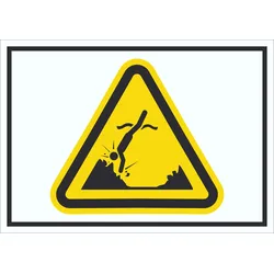 Schild Warnung Objekte Unterwasser Symbol A2 (420x594mm)