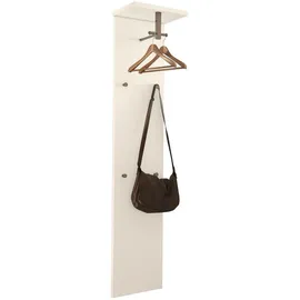 MODERANO Garderobenpaneel Gardasee, Chrom, Metall, Holzwerkstoff, 33x167x31 cm, Aufhängemöglichkeit, Garderobe, Garderobenpaneele, Garderobenpaneele