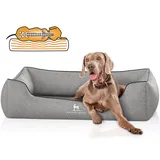 Knuffelwuff Tierbett Hundebett Amelie, Orthopädisch grau 75 cm x 105 cm