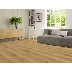 Hybridboden "Silent Step" LVT+EPC, 7,5x229x1830mm Eiche Natur, inkl. 1,5 mm Kork-Trittschall, Nutzschicht 0,55 mm, Nutzungsklasse 23/33, 2,51 m2 / VE