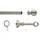 GARESA Gardinenstange GARESA "ANDREA", silber (mattnickelfarben), L:410cm Ø:20mm, Metall, Gardinenstangen, Vorhanggarnitur, verlängerbar, Endknopf Kugel lang, mit Ringen
