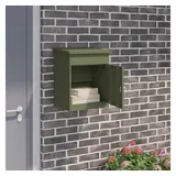 vidaXL Paketdrop-Box Olivgrün inkl. Zeitungsfach