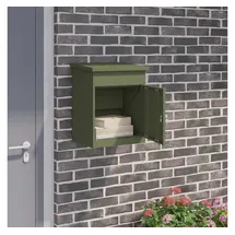 vidaXL Paketdrop-Box Olivgrün inkl. Zeitungsfach
