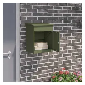 vidaXL Paketdrop-Box Olivgrün inkl. Zeitungsfach