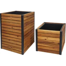 MCW Pflanzkasten L23 2er-Set 40 x 20 x 20 cm Braun