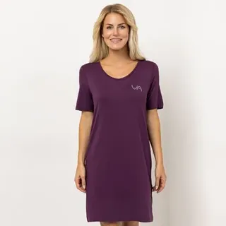 VIA MILANO Lingerie Bigshirt, 1/2-Arm V-Ausschnitt Strassdetail