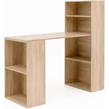 FineBuy Schreibtisch mit Regal 120x120x53 cm Holz Modern Bürotisch PC Tisch