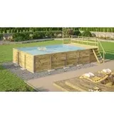 Weka Massivholzpool 595 Gr. 2 650 x 490 x 201 cm Folie blau