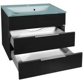 Fackelmann Waschtischunterschrank 2 Schubladen 79,5 x 59 x 49 cm Weiß