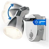 Trango LED Nachtlicht mit Bewegungsmelder Chrom – Silber