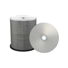 MediaRange Professional Line CD-R 700MB|80min 52-fache Schreibgeschwindigkeit, vollflächig bedruckbar (Tintenstrahldrucker), Silber, voll metallisiert, 100er Cakebox