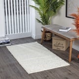 Livabliss Surya Home Shaggy Berber Teppich - Flauschiger Teppich für Wohnzimmer, Esszimmer, Schlafzimmer, Langflor Hochflor Teppich flauschig - Teppich groß 100x200 cm, Wohnzimmerteppich in Weiß