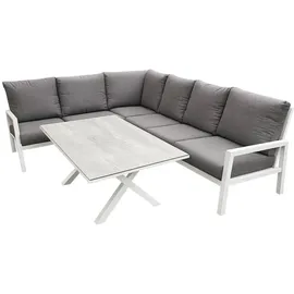 teico group Lounge-Set 7-tlg. Weiß