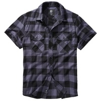 Brandit Textil Brandit Checkshirt kurzarm schwarz/grau, Größe XXL