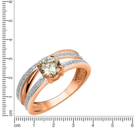 ZEEme Silber Ring 925/- Sterling Silber Rosevergoldet Zirkonia