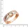 ZEEme Silber Ring 925/- Sterling Silber Rosevergoldet Zirkonia
