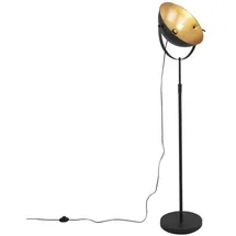 QAZQA Stehlampe schwarz mit Gold 35 cm verstellbar - Magnax