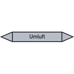Rohrleitungskennzeichen Umluft - 187x26 mm Folie selbstklebend