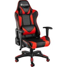 Tectake Racing-Gamingstuhl Twink Gaming Stuhl rot schwarz
