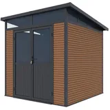 Weide Gartenhaus, Braun, Metall, 218x226x218 cm, Aufbewahrung & Schutzhüllen, Geräteschuppen