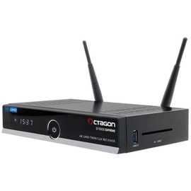 Octagon SF8008 Supreme UHD Twin Sat-Receiver (2x DVB-S2X MS, Linux E2, M.2, Dual-WiFi) 2TB SSD