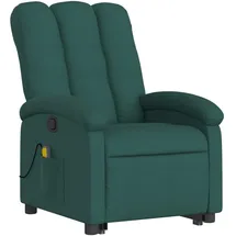 vidaXL Massagesessel mit Aufstehhilfe Stoff 93 x 101 x 93 cm Dunkelgrün
