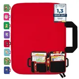 GRINSEZWERGE Tasche für TipToi in Rot I Aufbewahrung für TipToi Stift, Bücher & Zubehör I Kinder Tablet Tasche I Tragetasche für Edurino Figuren