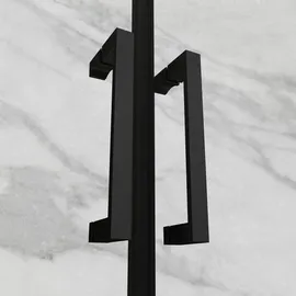 i-flair Lara Duschtür rechts 80 x 195 cm schwarz Sicherheitsglas